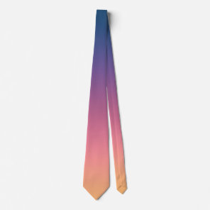 Sunset Gradient Purple and Pink Pastel Neck Tie