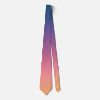 Sunset Gradient Purple and Pink Pastel Neck Tie