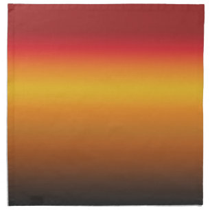 Sunset Gradient Vibrant Red Orange Yellow Ombre Cloth Napkin