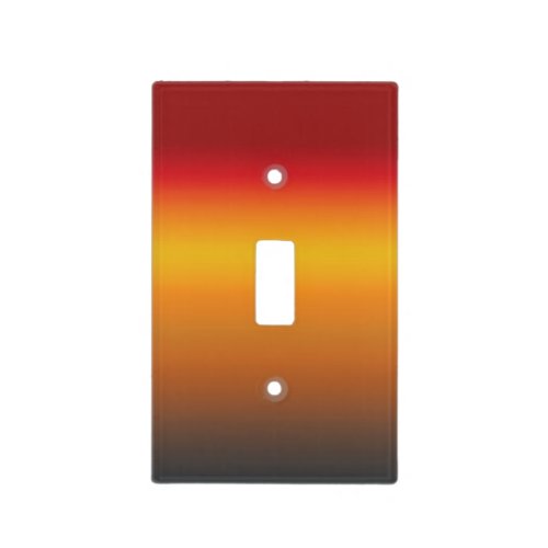 Sunset Gradient Vibrant Red Orange Yellow Ombre  Light Switch Cover