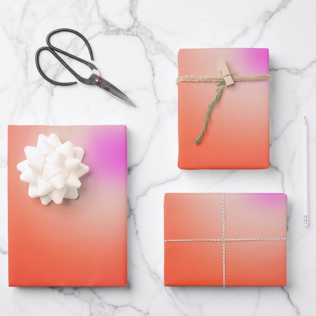 Sunset Gradient Wrapping Paper Sheets (Front)