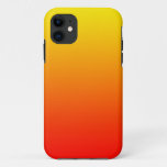 Sunset Gradient Yellow to Deep Red Color Ombre iPhone 11 Case