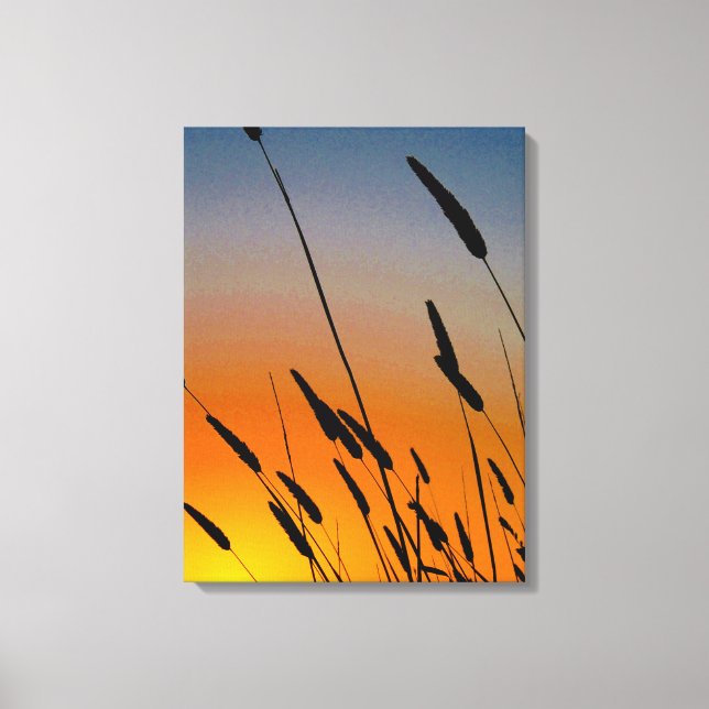 Sunset Grains Landscape Canvas Print (Front)