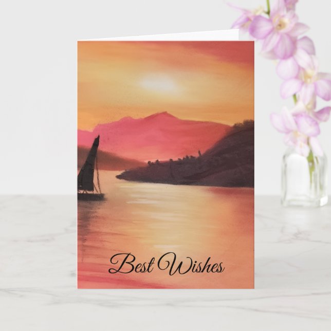 Sunset Greeting Card (Orchid)
