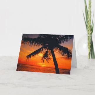 sunset greeting card