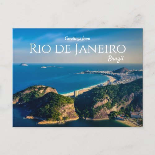 Sunset Greetings from Rio De Janeiro Brazil Postcard