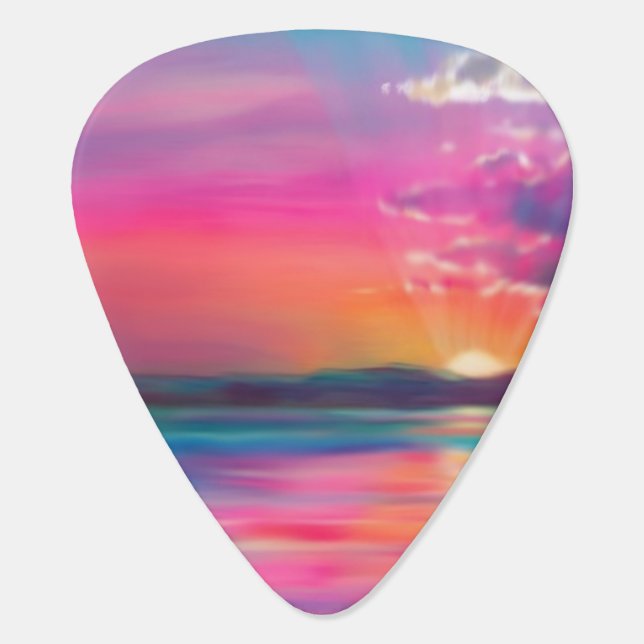 Sunset Guitar Pick (Back)