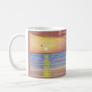 "SUNSET GULL NAPLES FLORIDA" COFFEE MUG
