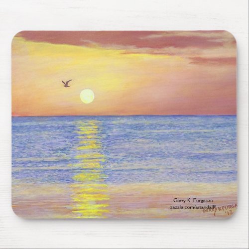 SUNSET GULL NAPLES FLORIDA MOUSE PAD