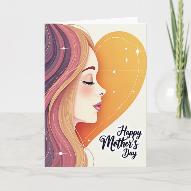 Sunset Hair Mothers Day Card (Front)