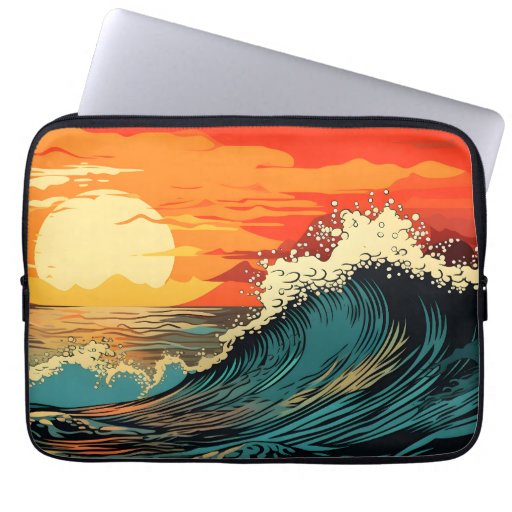 Sunset Harmony of Sea and Sky Laptop Sleeve