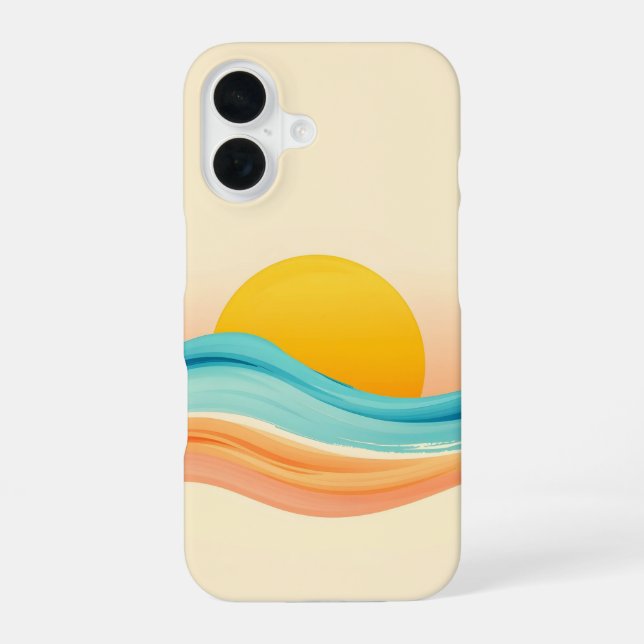 Sunset Harmony Wave Iphone Case (Back)
