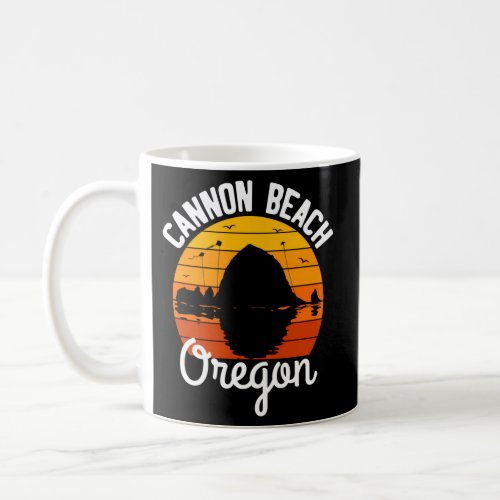 Sunset Haystack Rock Cannon Beach Coffee Mug