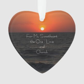 Sunset Heart-shaped Ornament