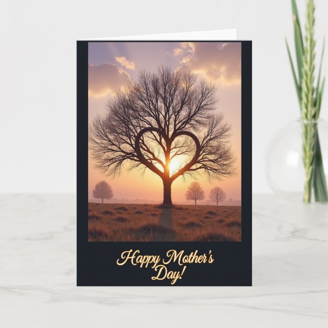 Sunset Heart Tree Mother Card (Front)