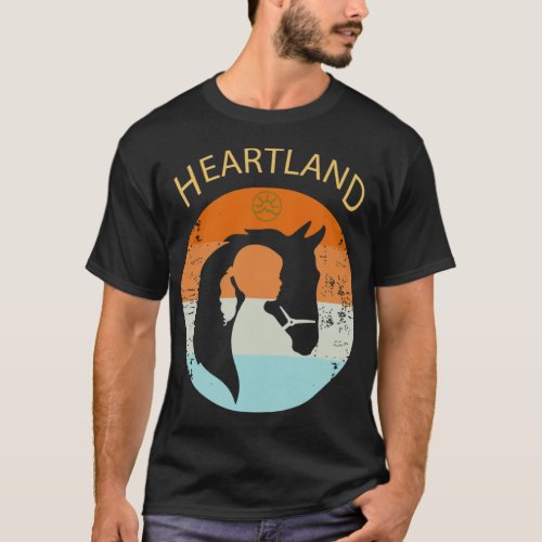sunset heartland vintage heartland retro funny T_Shirt