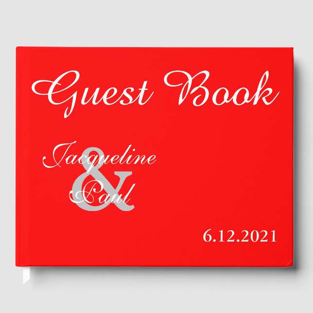 Sunset Hearts Red Wedding Book (Front)