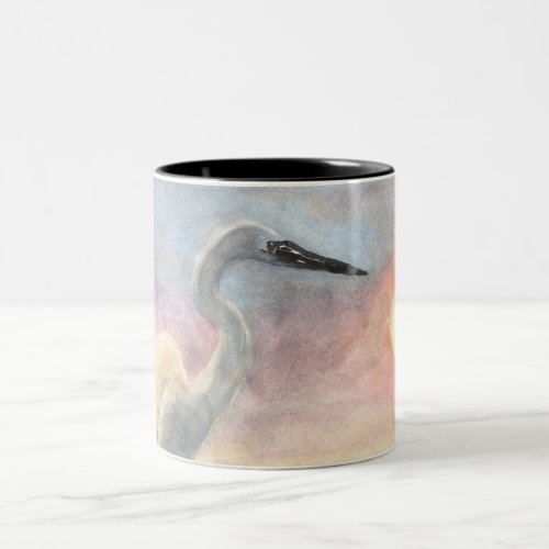 Sunset Herons Two_Tone Coffee Mug