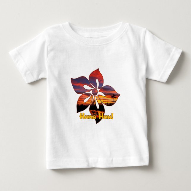 Sunset Hibiscus Hawaiian Tee (Front)