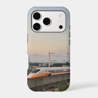 Sunset High-Speed Train: Modern Rail Landscape iPhone 17 Pro Case