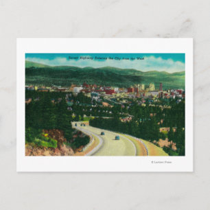 Sunset Highway entering Spokane from the West Postcard