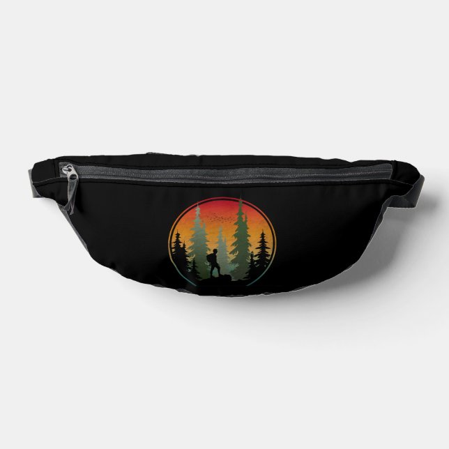 Sunset Hiking Nature Forest Fanny Pack (Lay Down)