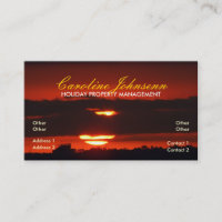 Sunset Holiday Business Card