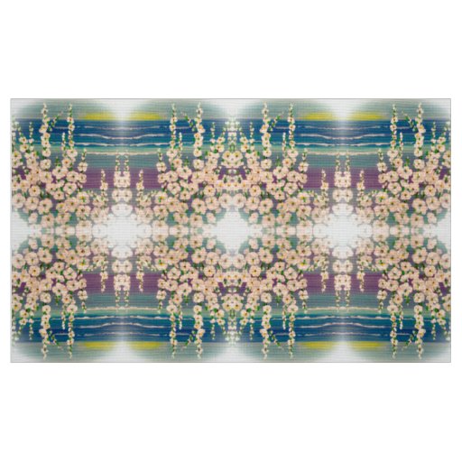 Sunset Hollyhock Fabric