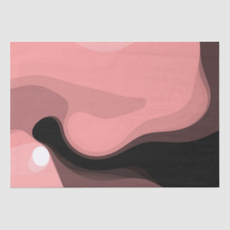 Sunset Horizon: Abstract Pink, Black & White Tissue Paper
