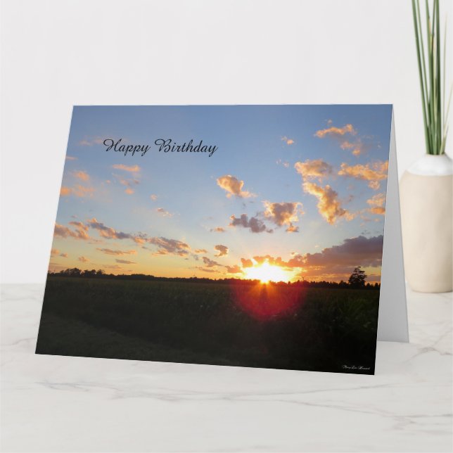 Sunset Horizon - Birthday Card (Front)