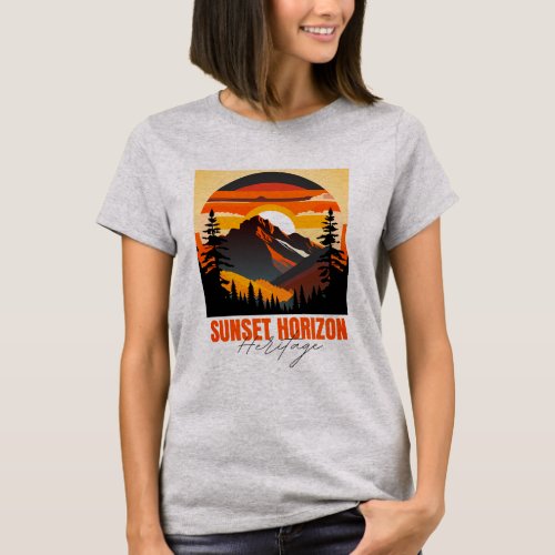 Sunset Horizon Dreamy Skyline T_Shirt