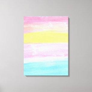 Sunset Horizon Watercolor Abstract Canvas Print