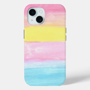 Sunset Horizon Watercolor Abstract  iPhone 15 Case