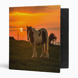 Sunset Horse 3 Ring Binder
