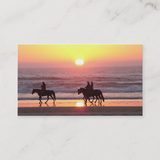 Customizable Sunset Horse Business Card