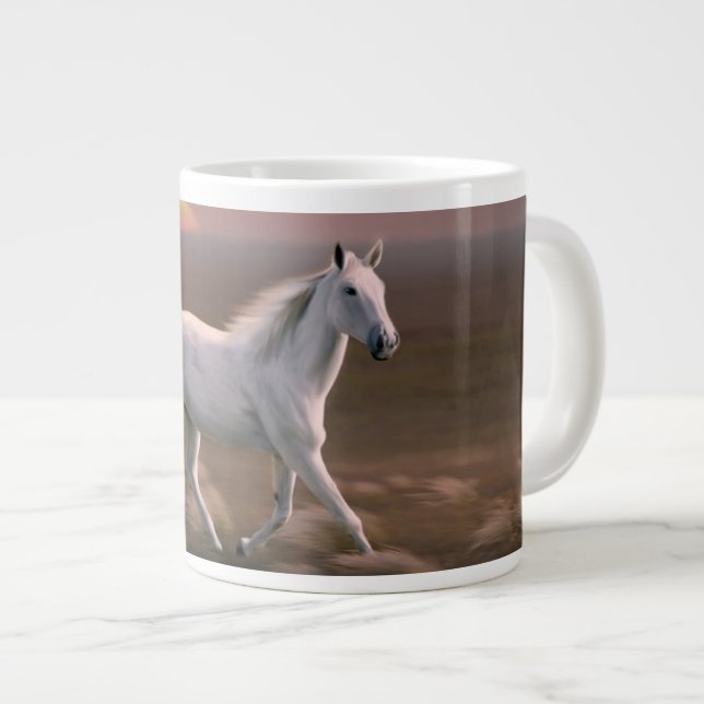 Sunset Horse Giant Coffee Mug (Front Right)