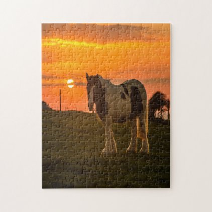 Sunset Horse Jigsaw Puzzle