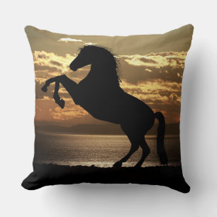 sunset horse pillow