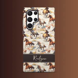 Sunset Horses Samsung Galaxy S22 Ultra Case