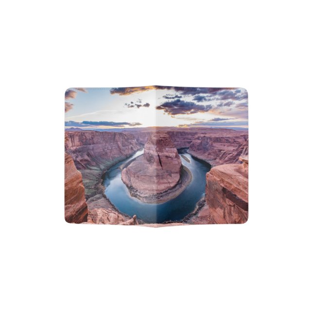 Sunset Horseshoe Bend Passport Holder (Opened)