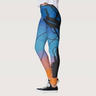 'Sunset Hum' Painting on a Leggings