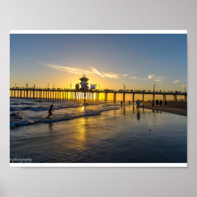 Sunset@Huntington Beach,CA Poster (Front)