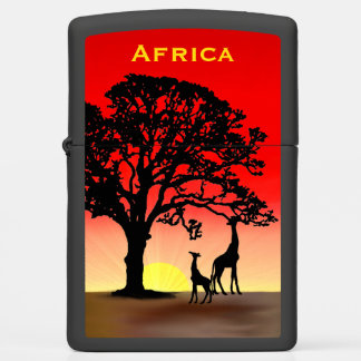 Sunset in Africa Zippo Lighter