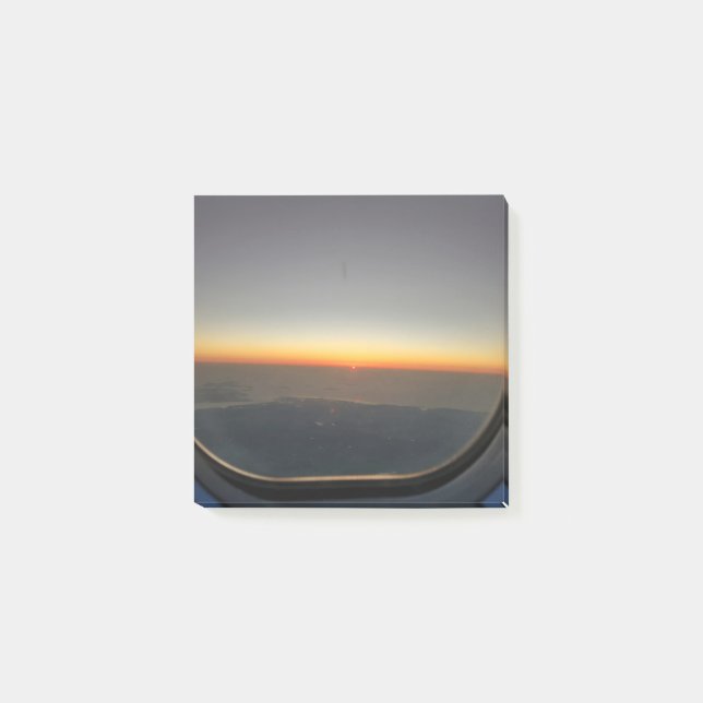 sunset in airplane post-it notes (Front)