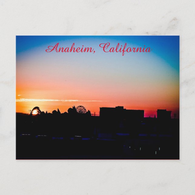 Sunset in Anaheim Postcard (Front)