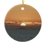 Sunset in Antigua I Seascape Photography Ceramic Ornament
