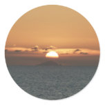 Sunset in Antigua I Seascape Photography Classic Round Sticker
