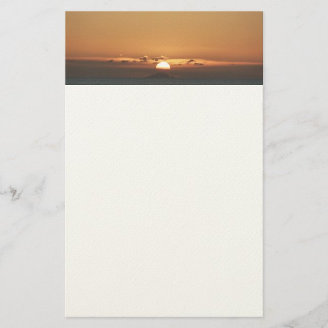 Sunset in Antigua I Seascape Photography Stationery (Front)