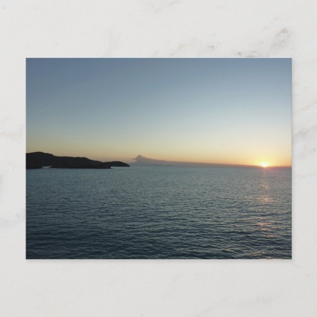 Sunset in Antigua II Island Seascape Postcard (Front)