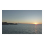 Sunset in Antigua II Island Seascape Rectangular Sticker